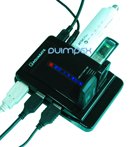 O24 Top Qualität! 7 Port USB 2.0 Hub Aktiv Netzteil PC ...