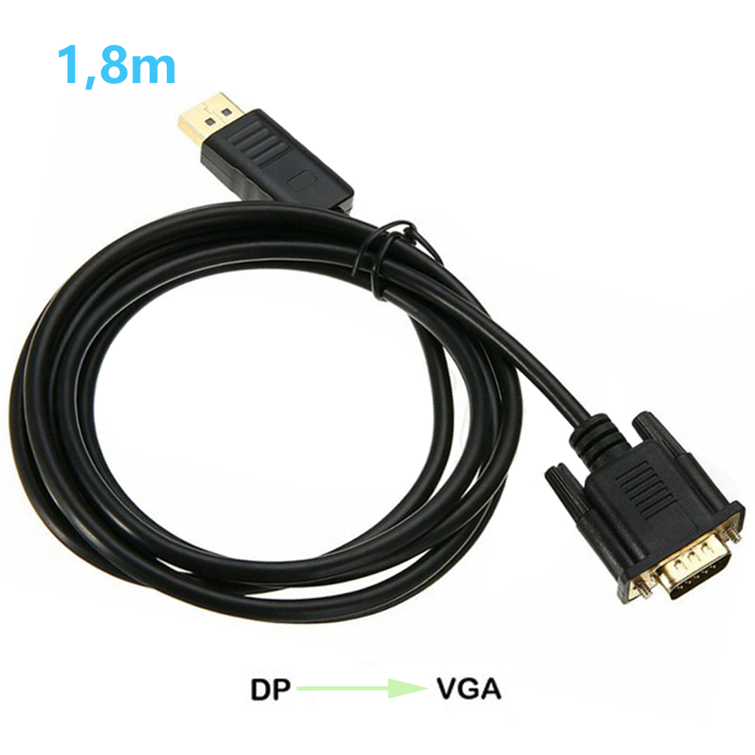 H17M Displayport Su Cavo VGA 1.8m Dp Su VGA Spina Su Spina - Foto 5