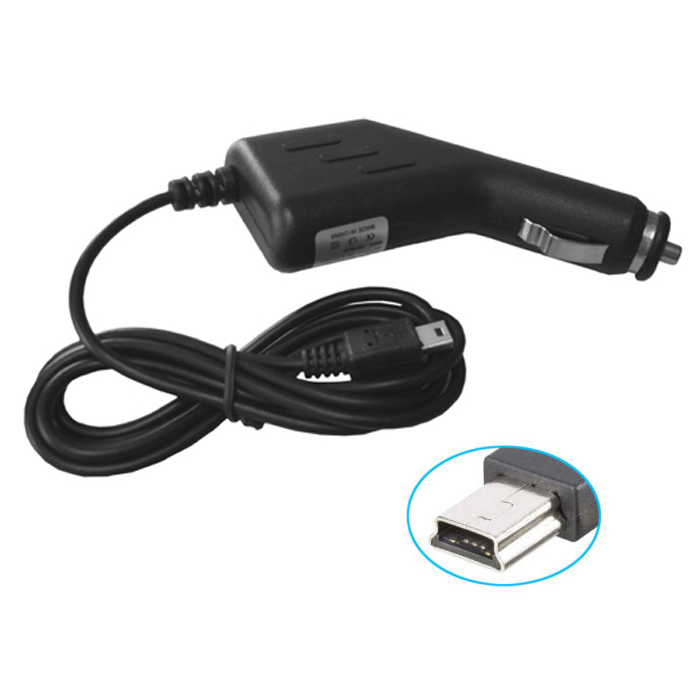mini USB 5pin nach links GPS G63 3,5m KFZ Auto Ladegerät Adapter Kabel mit USB
