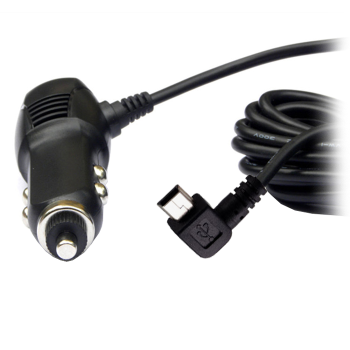 mini USB 5pin nach links GPS G63 3,5m KFZ Auto Ladegerät Adapter Kabel mit USB